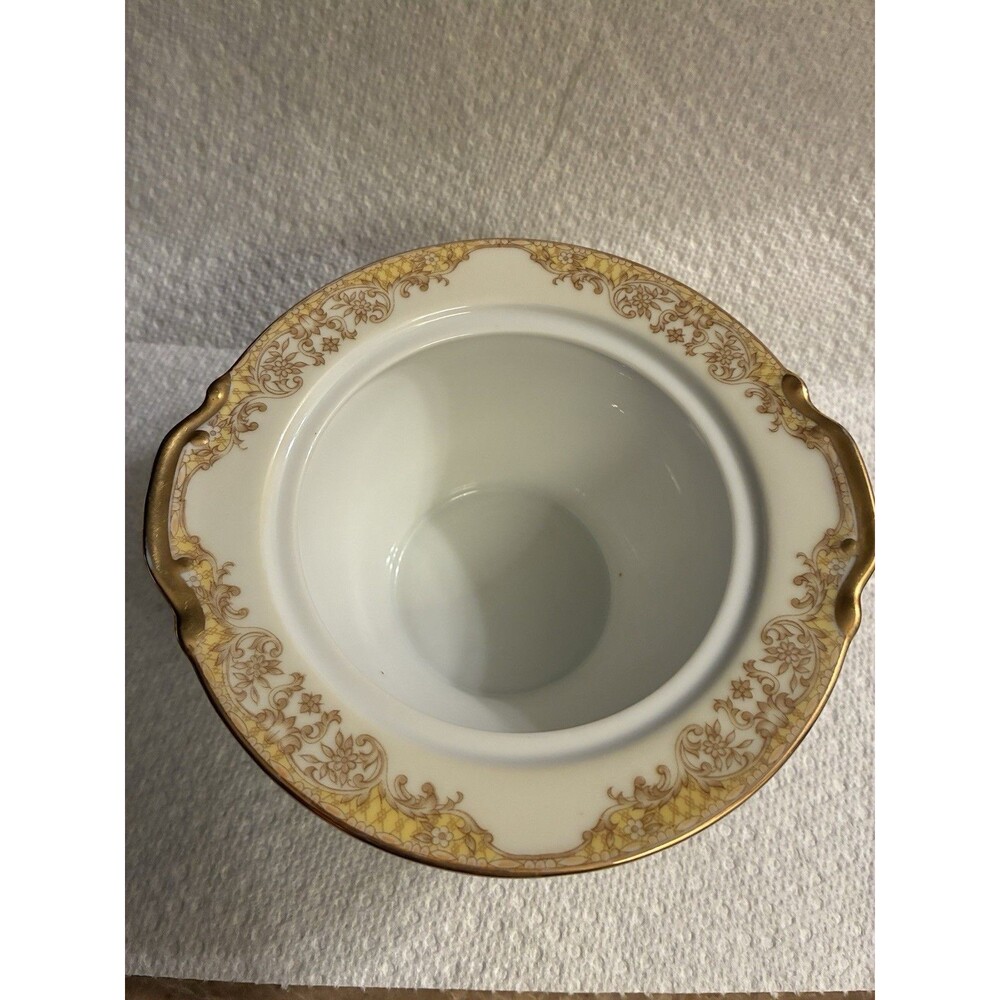 Imperial China Japan Komatsu Sugar Bowl No Lid Floral Gold Rim Vintage - Picture 3 of 10